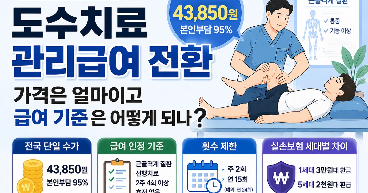 도수치료 관리급여 전환 가격과 급여 기준 정리 썸네일